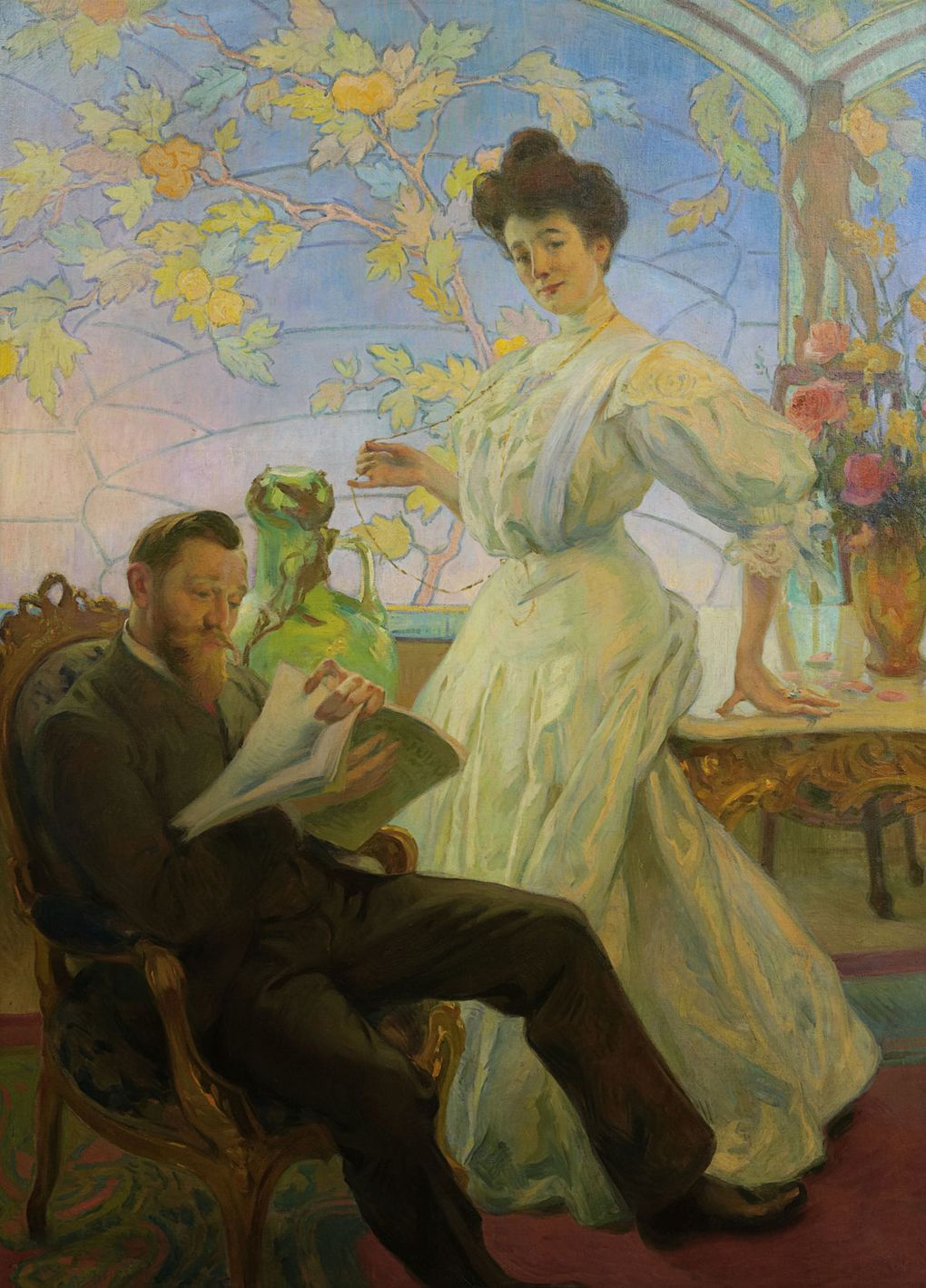 Victor Prouvé, Portrait de M. et Mme Corbin, 1906, huile sur toile © Nancy, musée de l'École de Nancy, cliché C. Philippot 