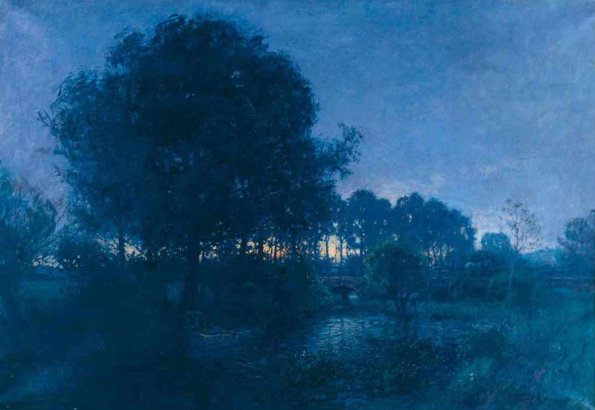 Charles Meixmoron de Dombasle, Quatre heures du matin à Diénay ou Effet de nuit, vers 1890-1895