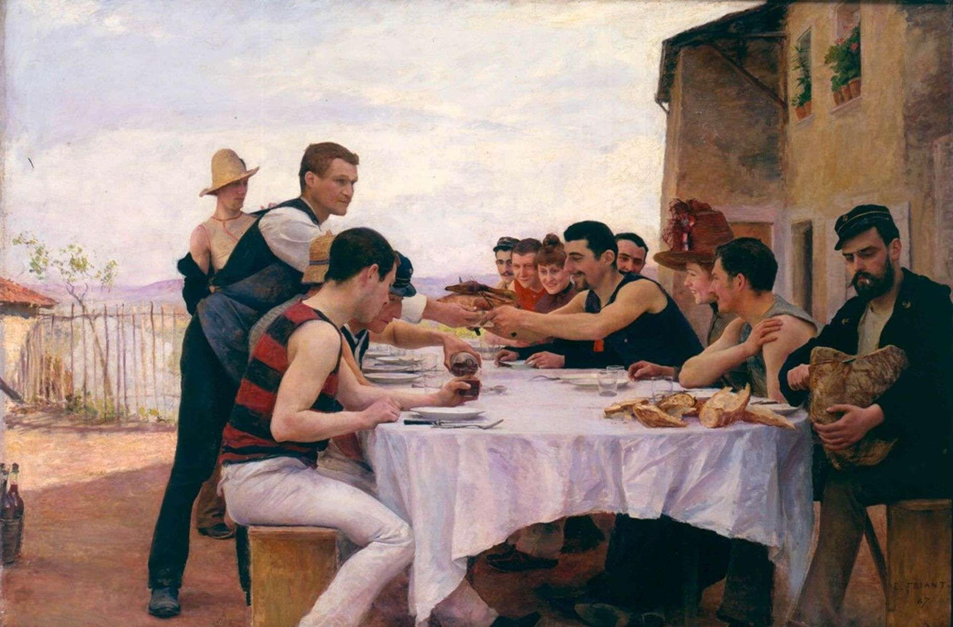 Émile Friant, Les Canotiers de la Meurthe ou Le Déjeuner des canotiers, 1887
